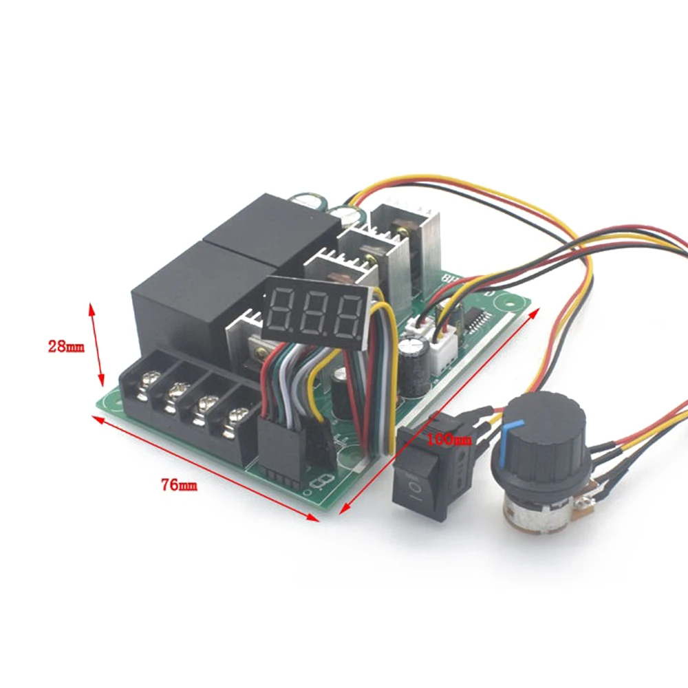 

PWM DC Motor Speed Controller 10-55V Digital LED Display 0 -100% Adjustable Drive Module Motor Speed Regulator Control Governor