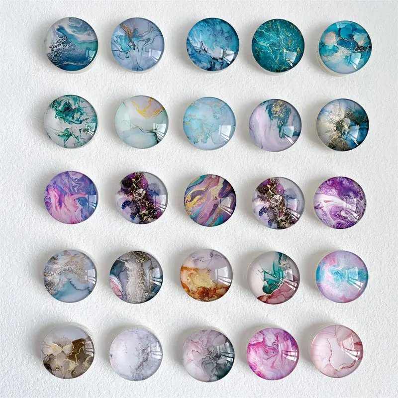 JCD Marble Pattern Crystal Glass Foldable Finger Ring Phone Holder For IPhone Support Socket Pocket Grip Tok Stand Bracket