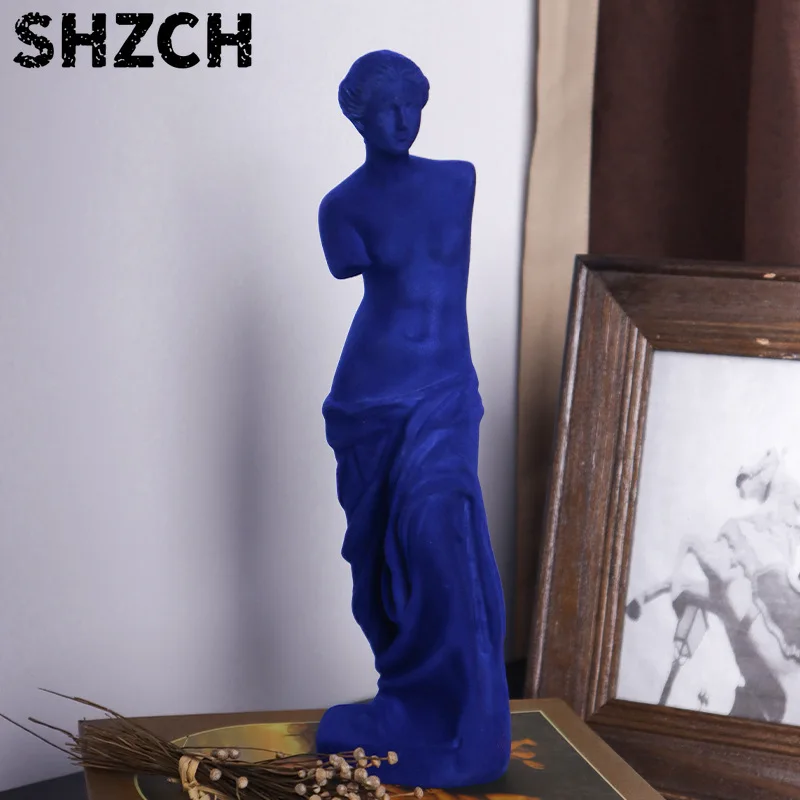 Venus Statue Flocking Resin Handicraft. Living Room Wine Cabinet, Bookcase, Office Desk Decoration. Housewarming Gift