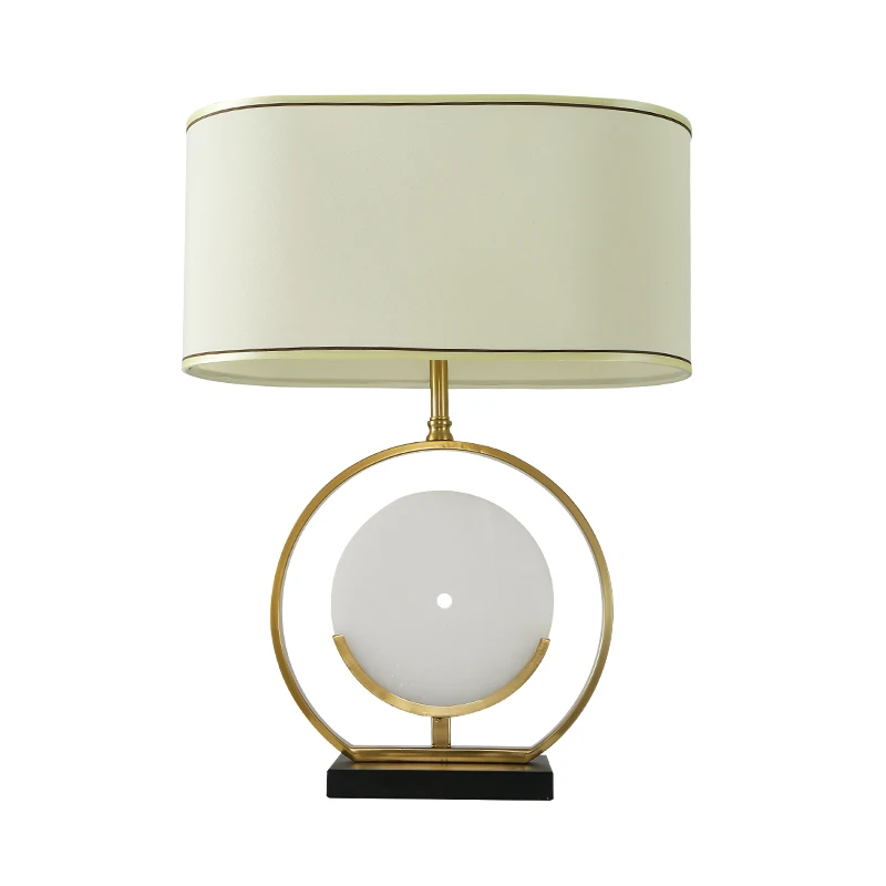 

Light luxury creative new Chinese design club hotel lobby bedroom bedside living room study marble decorative desk lamp