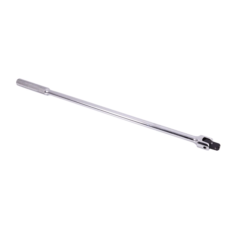 1Piece 24 Inch Long 1/2 Inch Breaker Bar Socket Driver 180 Degree Flex Head With Spring-Loaded Ball Bearing Socket Wrench Hand T