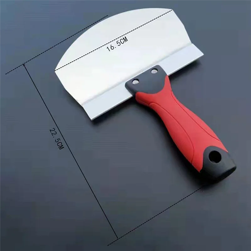 Совок для гипсокартона, 2 шт., совок для ведра из нержавеющей стали для гипсокартона — изогнутое контурное лезвие 6,5 дюйма для краски, раствора