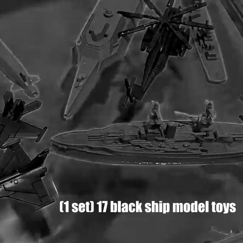 J2HD 17 pièces modèle d'avion navire réaliste Collection figurines ensemble Construction Marine