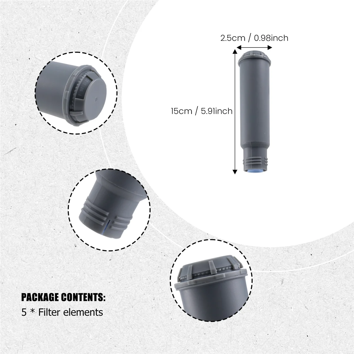 Trending 5Pcs Coffee Machine Water Filter Cartridges for , F088, Automatic Coffee Machines Water Filter