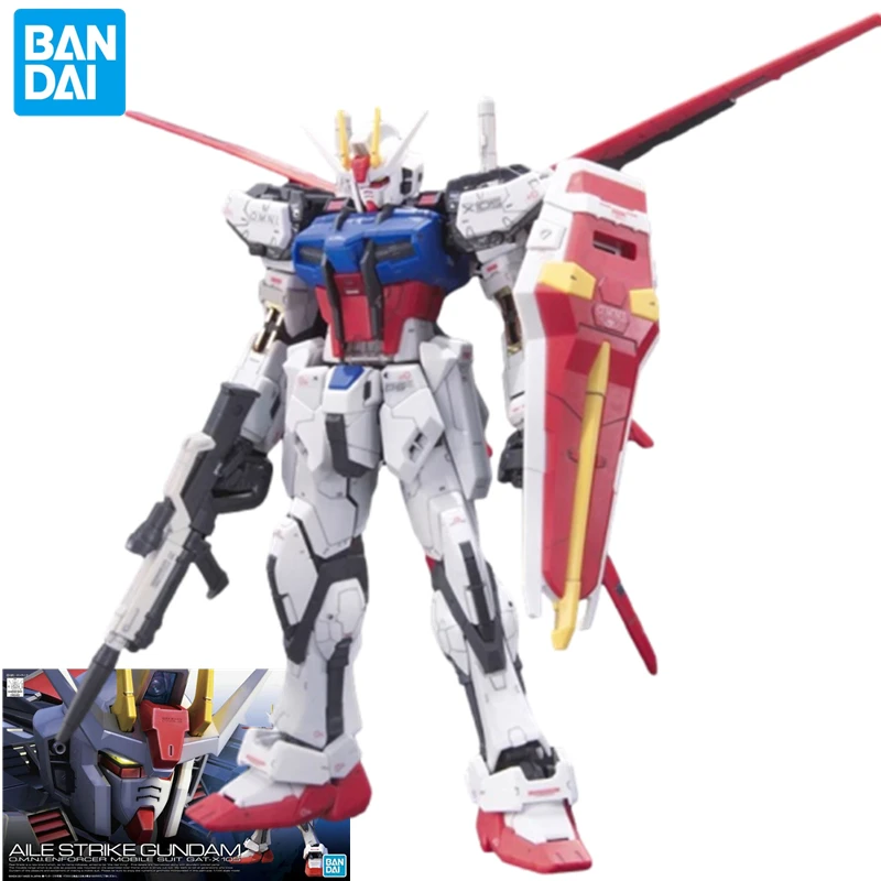 

Bandai RG Aile Strike Gundam модель мобильного костюма Аниме периферийные крутые фигурки mecha DIY Сборные игрушки коллекция подарков на день рождения