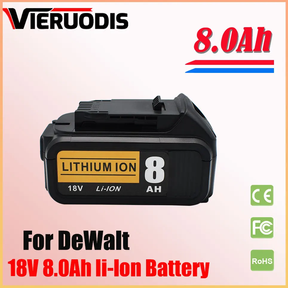 

For dewalt 20V 5.0Ah battery compatible dewalt Cordless screwdriver drill Screw gun wrench impact batteries DCB203 DCB181 DCD790