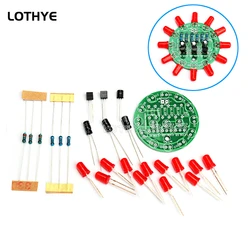 LED Runde Rotierende Licht Produktion Kit Triode Oszillator DIY Elektronische Kit Fähigkeiten Training Solder Praxis