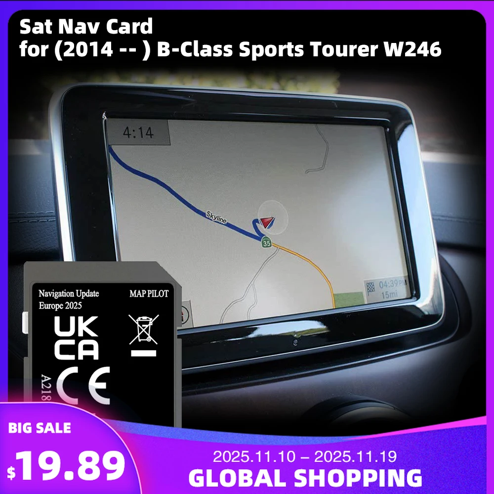 

Compatibility with for Mercedes B-Class from 2014-2020 Car Kosovo Croatia Navigation GPS 32GB SD Card