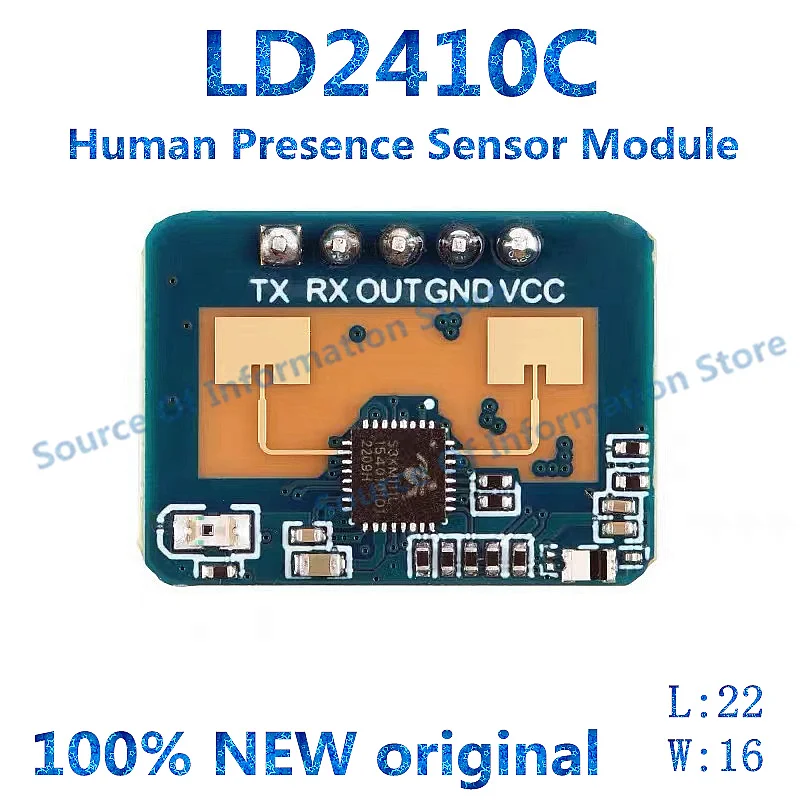 1PCS Original LD2410C Human Presence Sensor Millimeter Wave Radar Sensor Module Heartbeat Detection Contactless