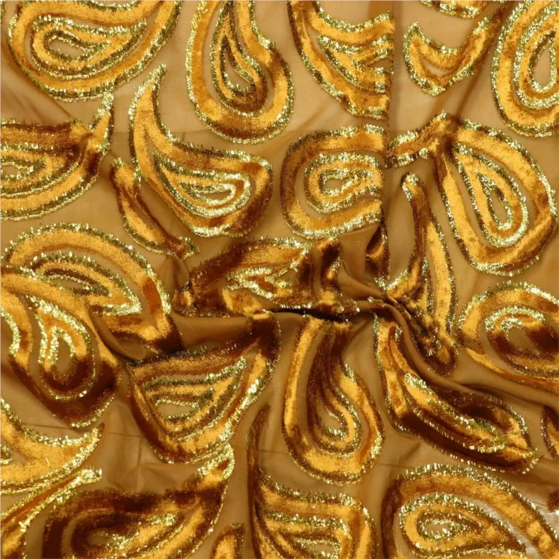 

Woven velvet jacquard brocade viscose fabric haute couture dress cheongsam