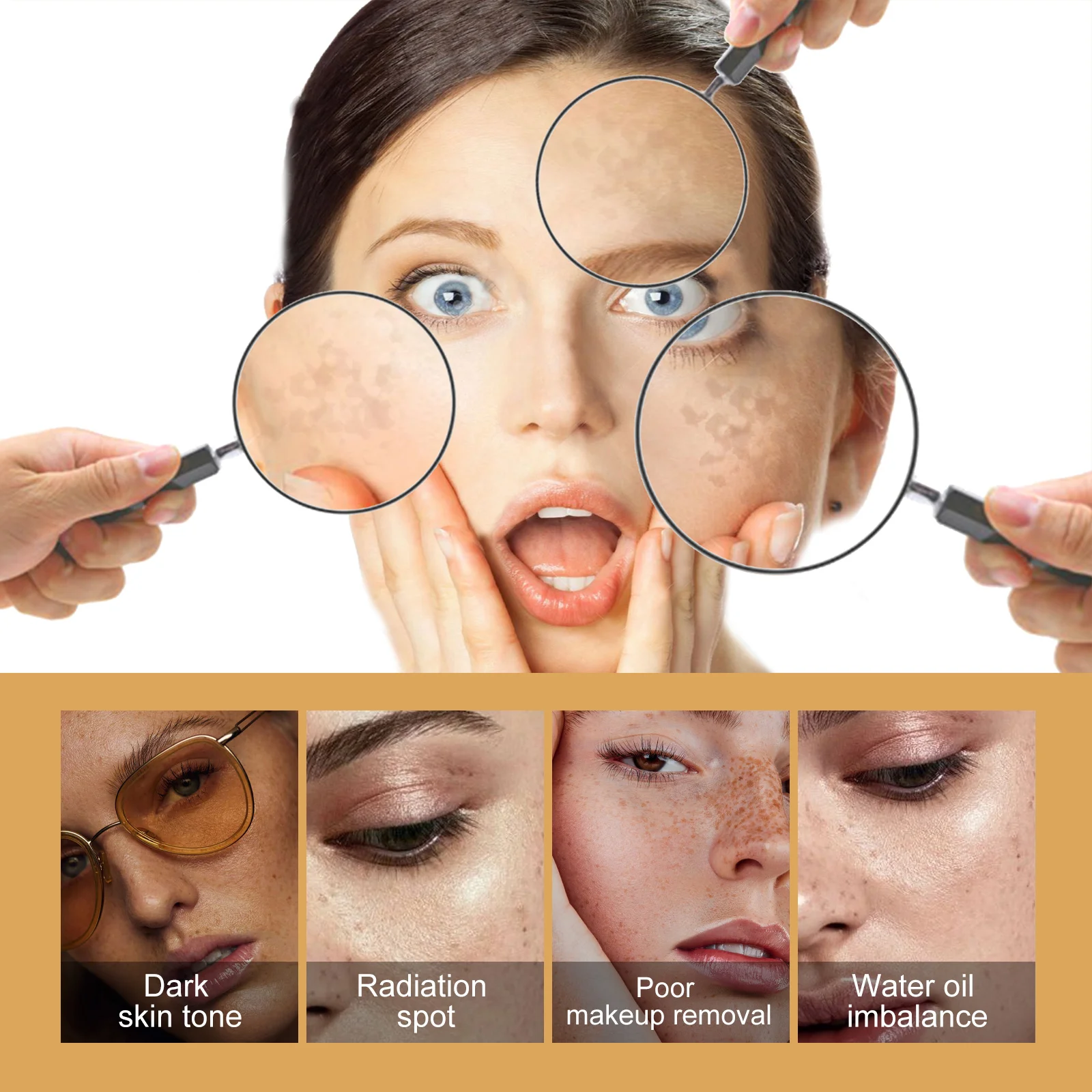 Jaysuing Beauty Skin Essence Perbaikan Bintik Wajah Melanin Hydrating Brightening Firming Skin Essence 1pcs