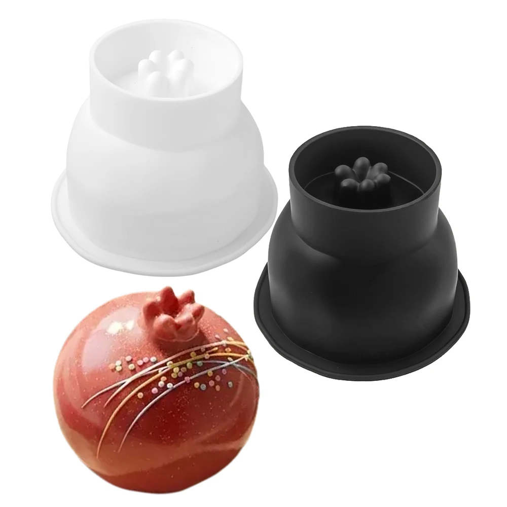1 or 6-Cell Pomegranate Design Food Grade Silicone Chocolate Cake Mould Dessert Mousse Mold Jelly Pudding Silicone Bakeware