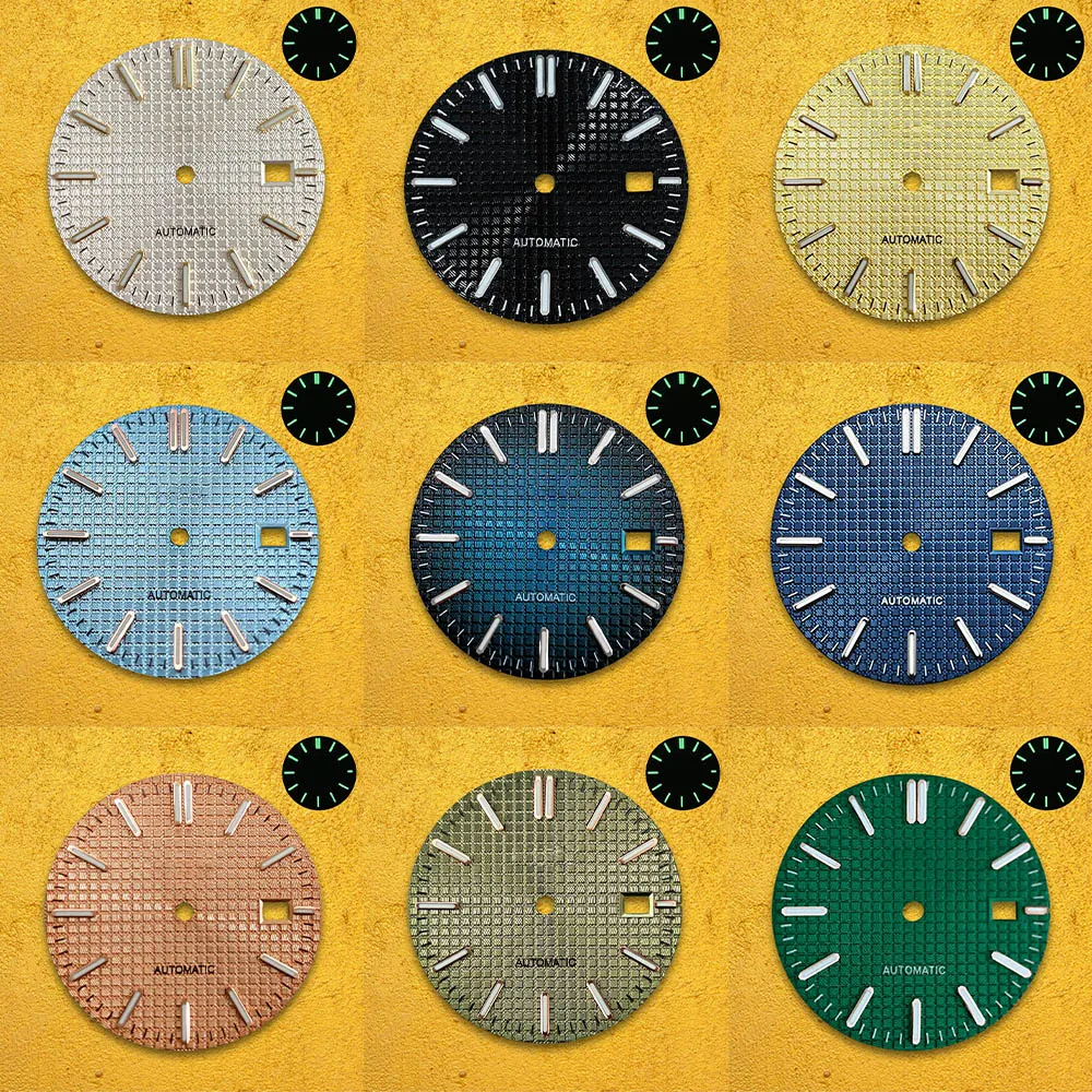 

31.8mm S Logo Dial Green Luminous Fit NH35 Automatic Movement Latest styles Watch Modification Accessories