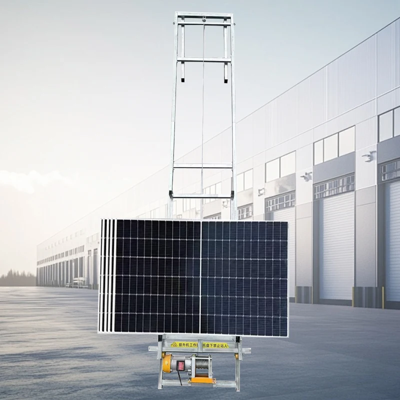 

Aluminum alloy electric jack-up photovoltaic solar panel roof installation equipment