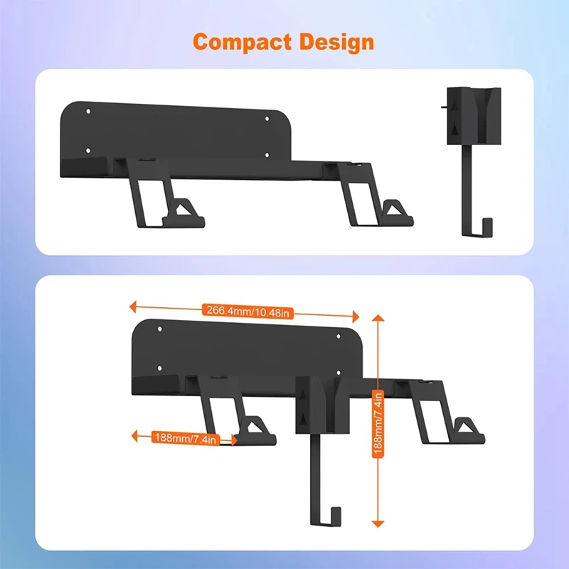 

Game Console Wall Mount Bracket For PS5 Game Host Rack Space Saving Gamepad Storage Holder Stand For Playstation 5 Easy Install