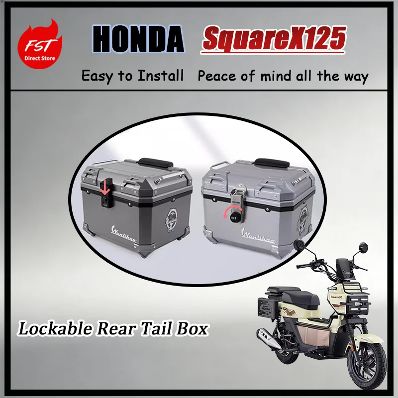 

Запираемый задний багажник с быстрым креплением и защитой от кражи для мотоцикла Honda SquareX125, органайзер для грузов