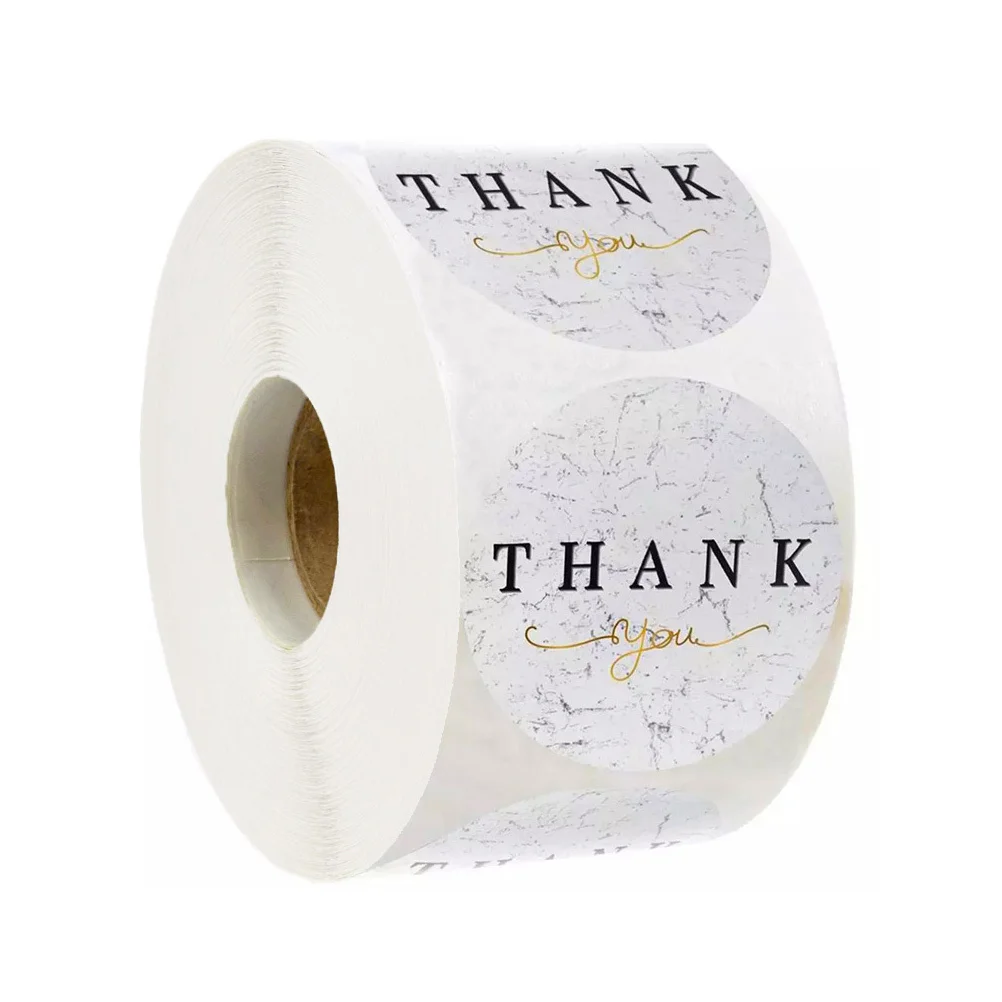 

500Pcs Thank You Label Stickers Creative Decorative Sealing Stickers for Gift DIY and Packaging Thank You Label Sticker