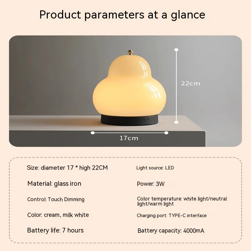 Lampada da notte lampada di illuminazione a batteria a lunga durata lampada da tavolo per la protezione degli occhi per l'alimentazione del bambino lampada da comodino lampada da notte per camera da letto