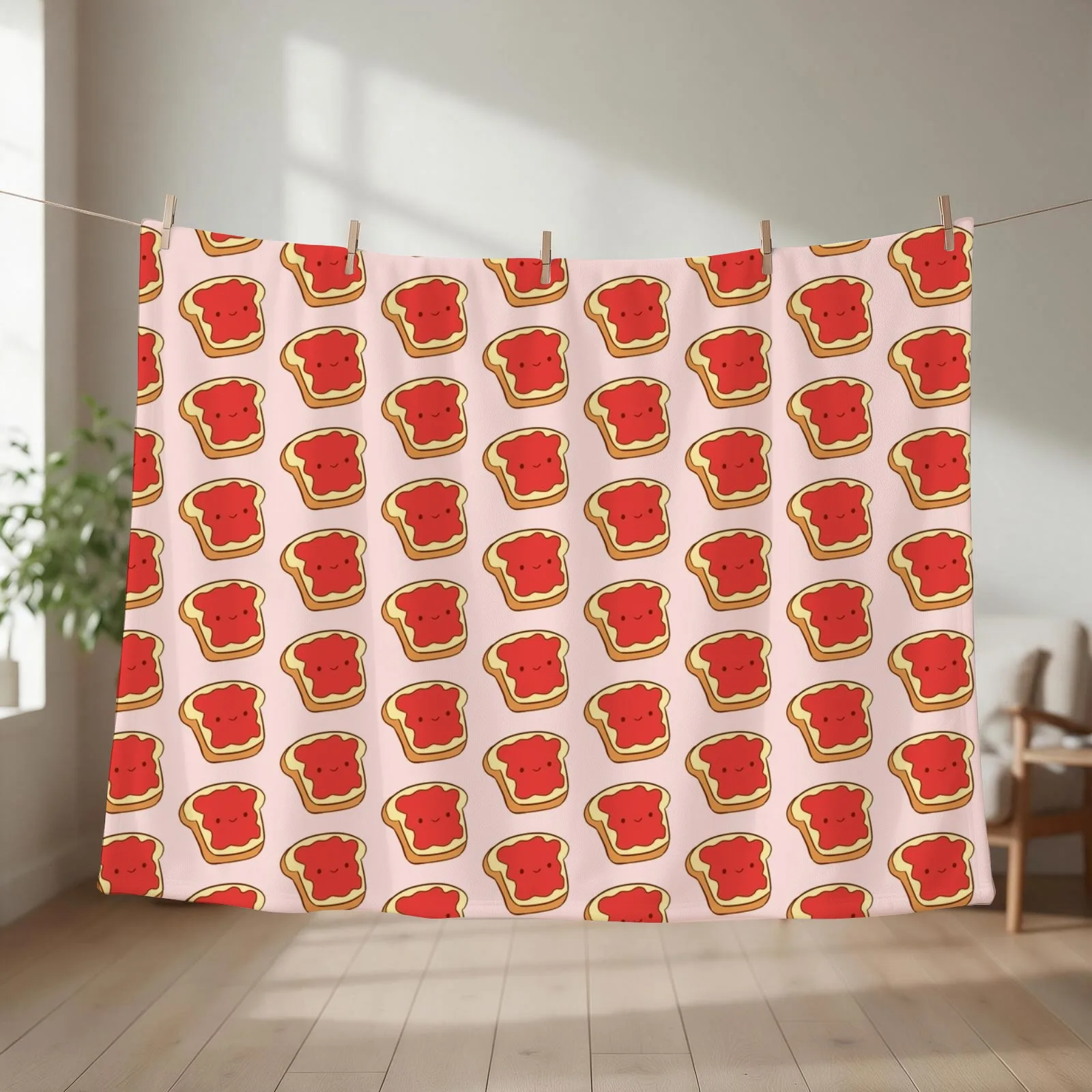 Kawaii Jam Sandwich Throw Blanket decorative Retros Polar Blankets For Bed Blankets