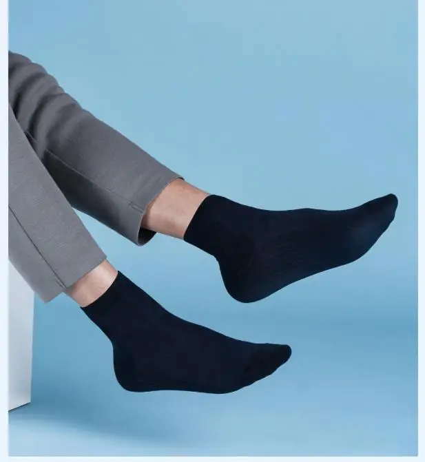 365wear men's breathable silver ion antibacterial socks 5 pairs of socks stockings uniform size solid color all-match men sock