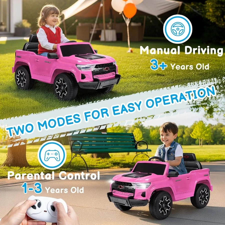 Coche eléctrico con licencia para niños, juguetes de 12 V para niños pequeños con control remoto, paseo en un vehículo eléctrico con batería