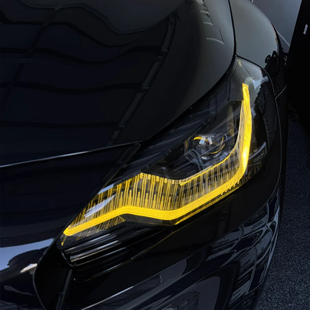 Amarelo limão DRL Angel Eyes Luzes LED, Luzes diurnas, BMW Série 2, G42, M2, G87, M235i