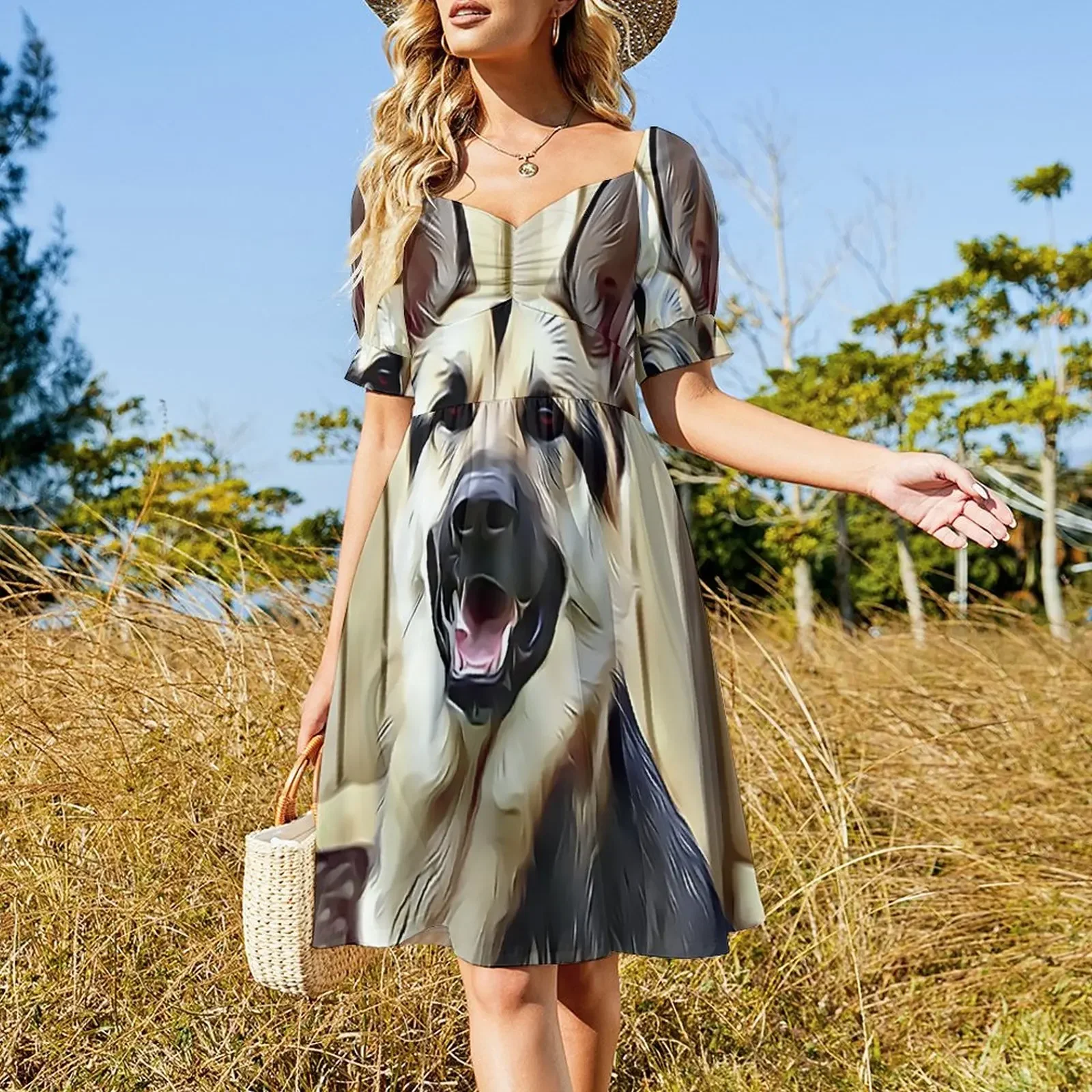 A Happy German Shepherd Sleeveless Dress dresses for woman party dresses woman Dress