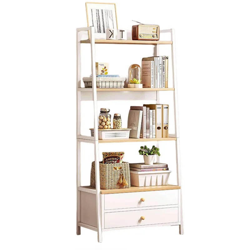 Living room shelf Floor-to-ceiling multi-layer storage shelf Bedroom bookshelf