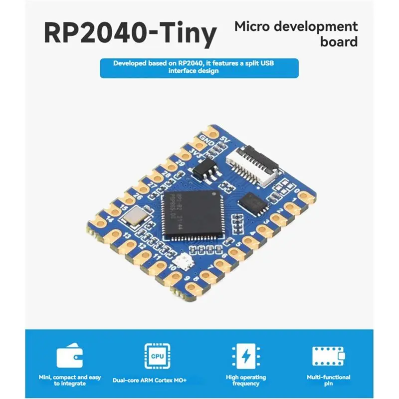 Waveshare For Raspberry Pi RP2040-Tiny Development Board With USB Adapter Board On-Board RP2040 Chip For Raspberry Pi