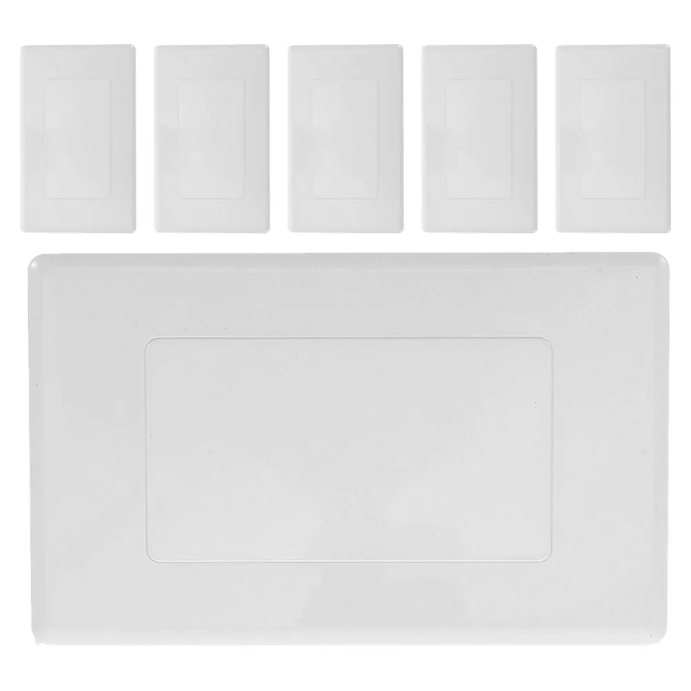 

6 Pcs Plates Electrical Outlet Covers Junction Box Plastic 118 120 Type Home Office Use
