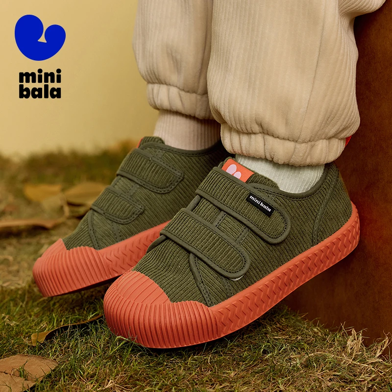 

Mini Balabala Kids Canvas Shoes 2025 Breathable Fleece Lined Comfortable Casual Sneakers