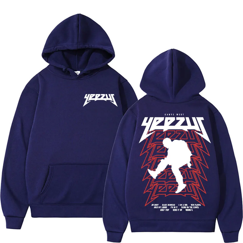 Sudadera con capucha de rapero Kanye West Yeezus Tour Album Merch, ropa para hombre, sudadera Harajuku de Hip Hop, ropa informal Unisex de lana con capucha