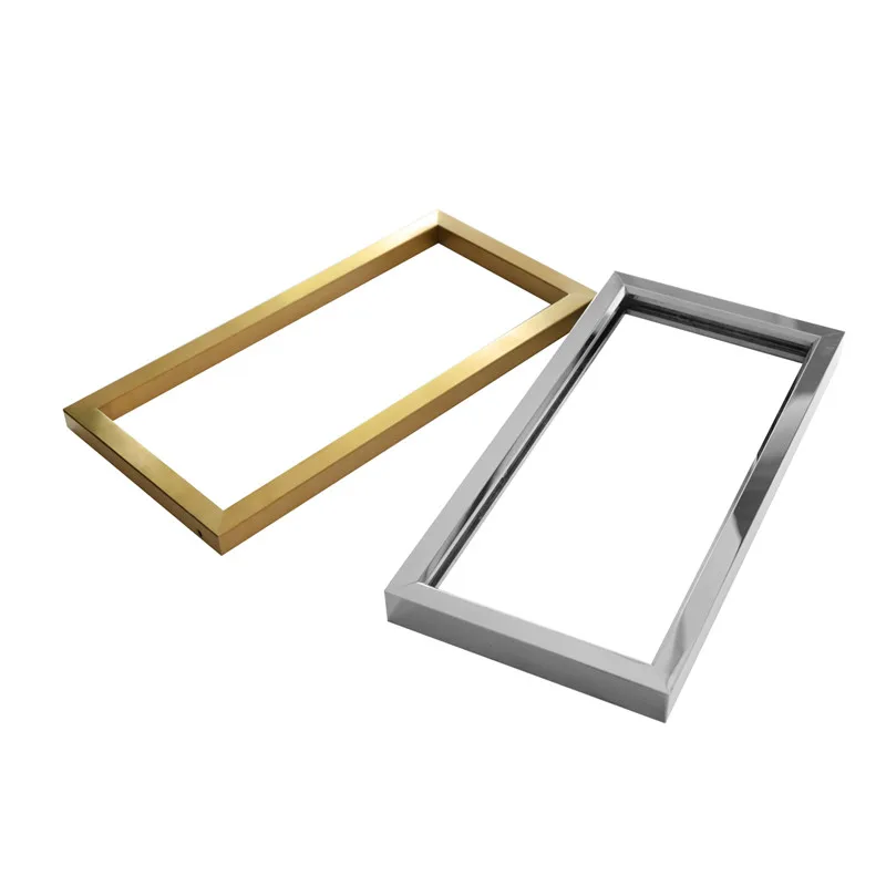 decorative frame design mirror frame decorative wall gold or rose gold colour steel picture frame