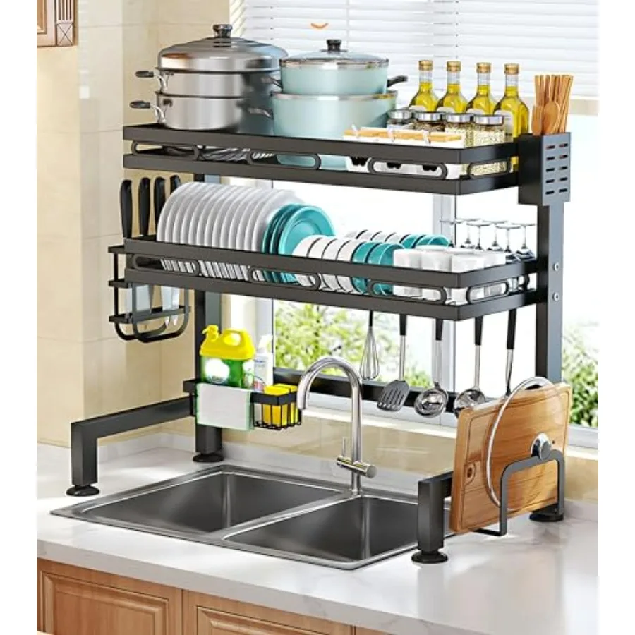 

Dish Drying Rack Kitchen Organizers Storage Drying Rack Over Sink Dish Drying Rack Under Sink organizer3 Tier Dish Strainer with