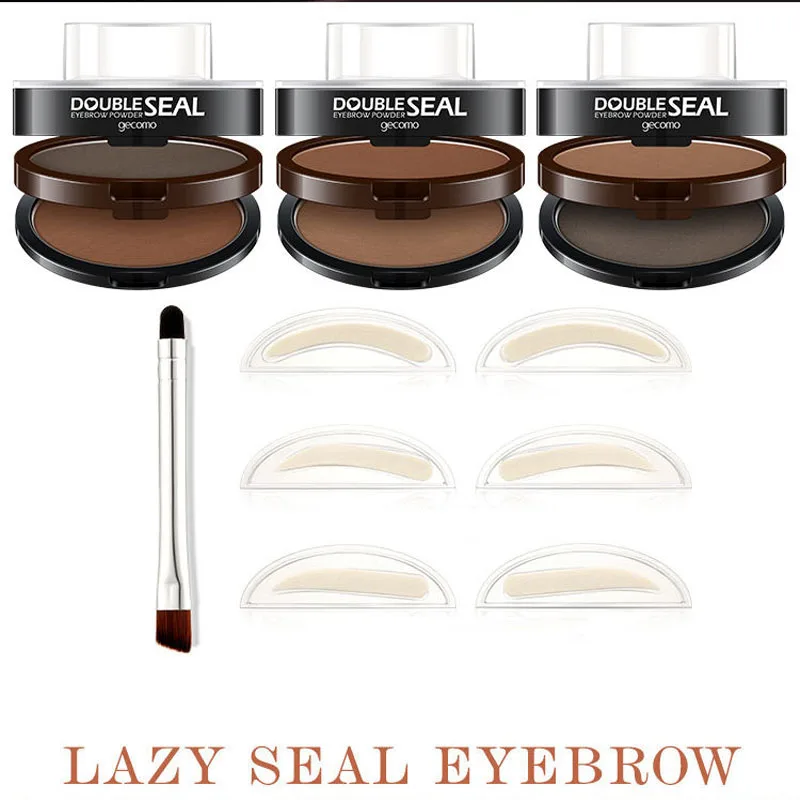 NEW Adjustable Eyebrow Stamp Kit Perfect Arch Eyebrow Shadow Powder Palette Eyebrow Seal Eye Brow Enhancers Eye Brow