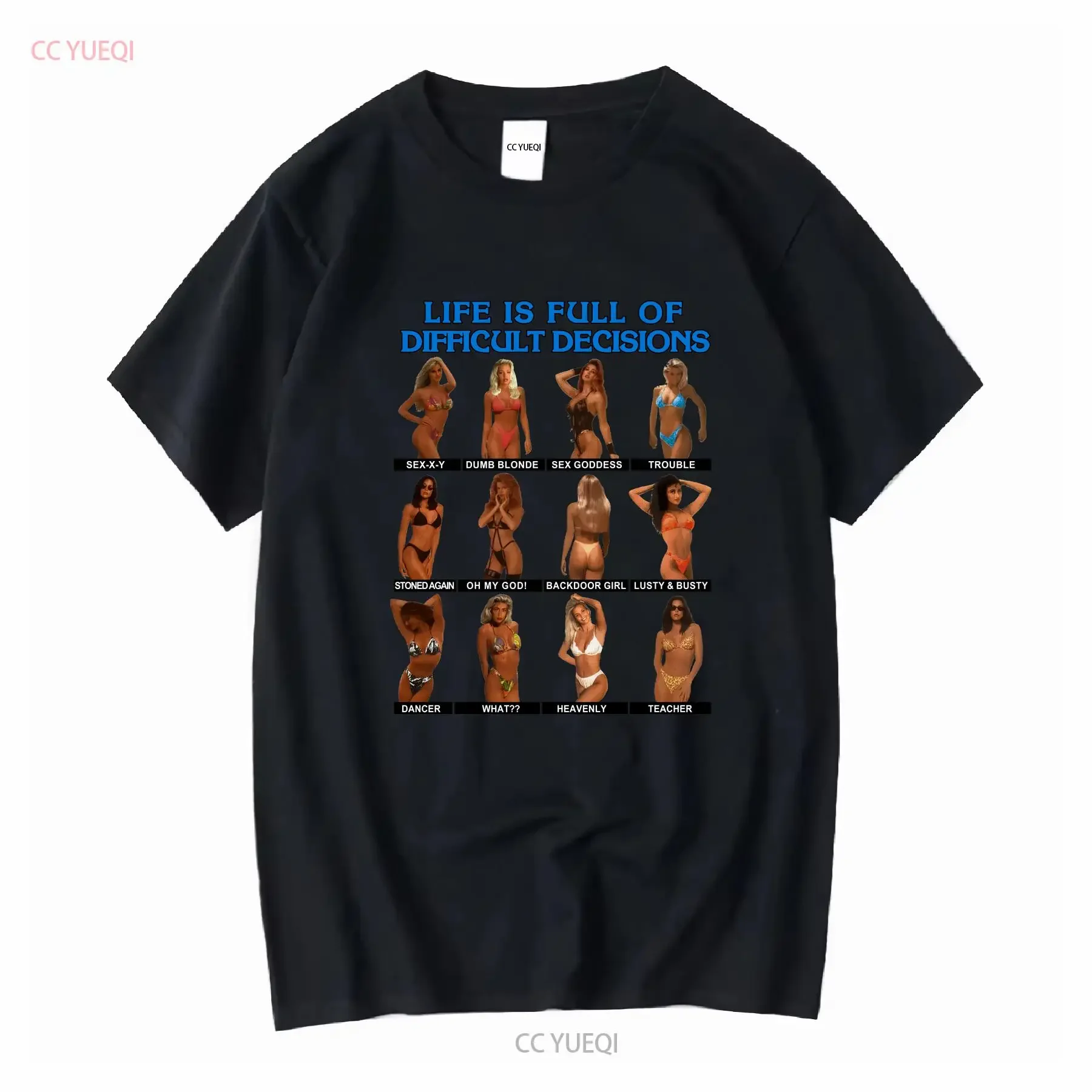 Life is Full of Difficult Decisions T Shirt long or short sleeves vintage Washed homme designer clothes fashion graphic