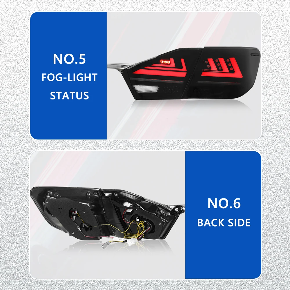 Styling LED Tail Lights for TOYOTA CAMRY 15-17 new style led DRL Car Taillights Assembly Signal Auto Accessories Modified Lamp
