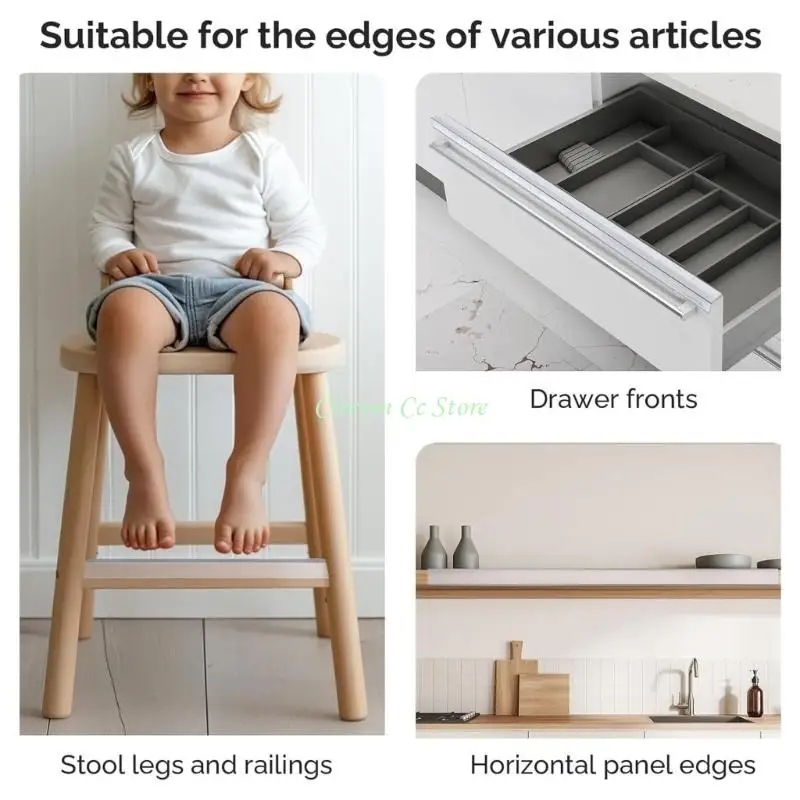 

X90F модернизирует угловую защиту шкафа для детей, 45 см, прозрачный ПВХ, регулируется по краям, защищает кухню.