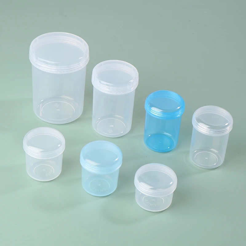 1pcs Mini Round Transparent Plastic Small Boxes Pill Jewelry Storage Case Container Storage Small Pill Box Portable Travel Home