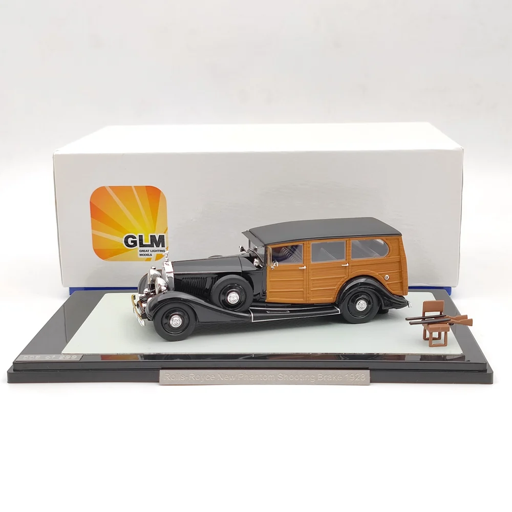 GLM Resin 1:43 Scale Vintage Phant Car Model Hunting Edition and Accessories Adult Toy Collection Static Display