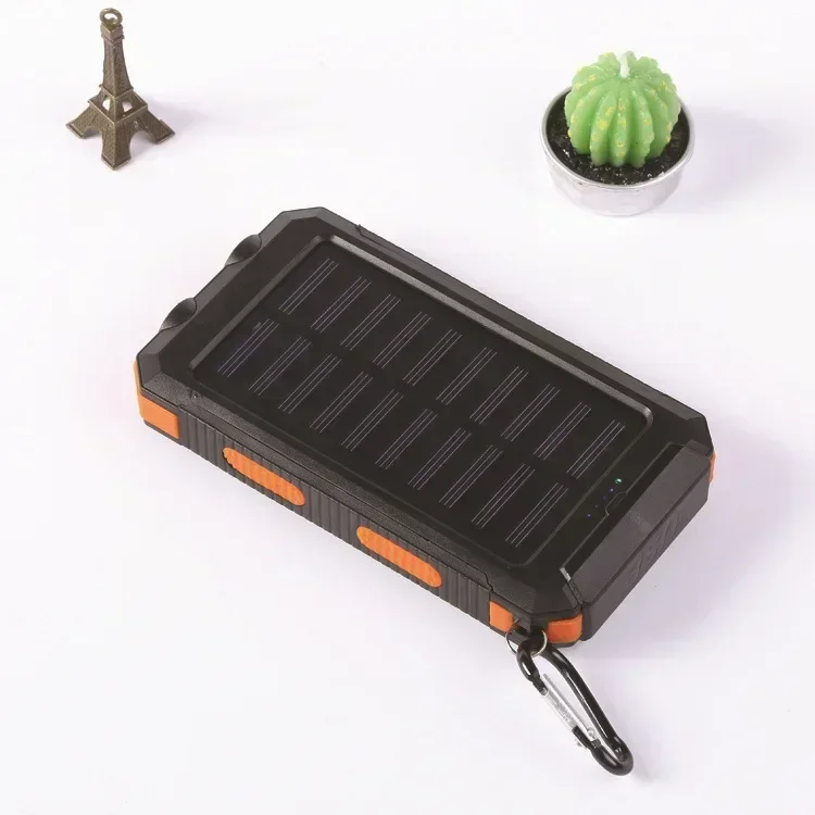 Power bank 200000mAh Large Capacity Solar Power Bank New Portable With Lanyard Compass External Battery Outdoor Camping Charging