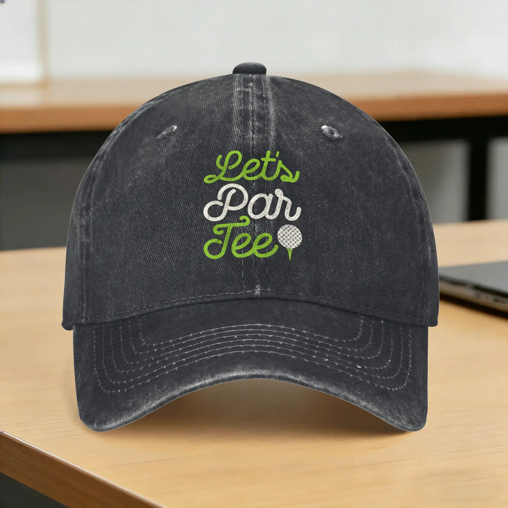 Let’s Par Golf Player Golfer Baseball Cap Sun  Hunting Camping Wholesale Washed Trucker Hat Men Women Stylish DIY Baseball Caps