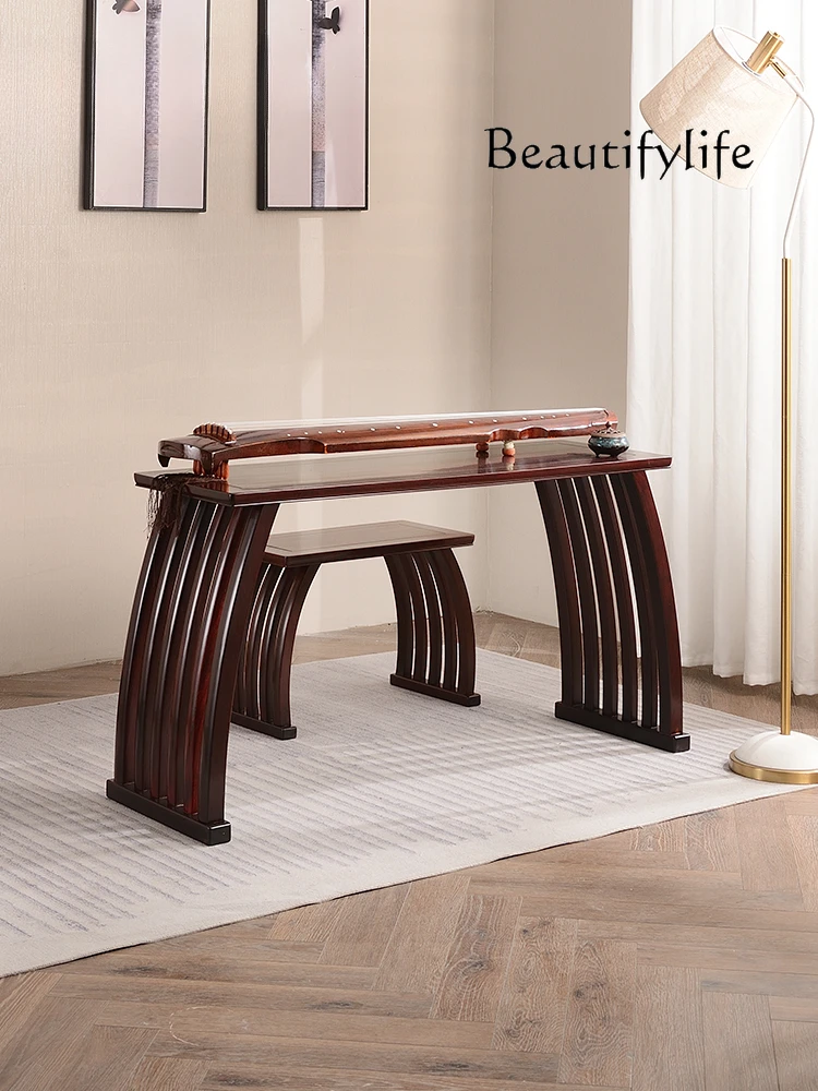 

Simple Retro Rosewood Rosewood Paiono Table Chinese Style Solid Wood Desk Book Stool Zen Guzheng Table