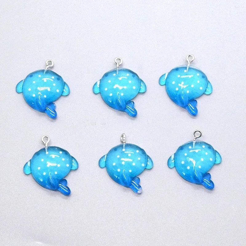 10Pcs Fashion Cute Spotted Mermaid Charms Marine Animal Whale Resin Pendant For Phone Keychain Necklace Earring Diy Jewelry Make