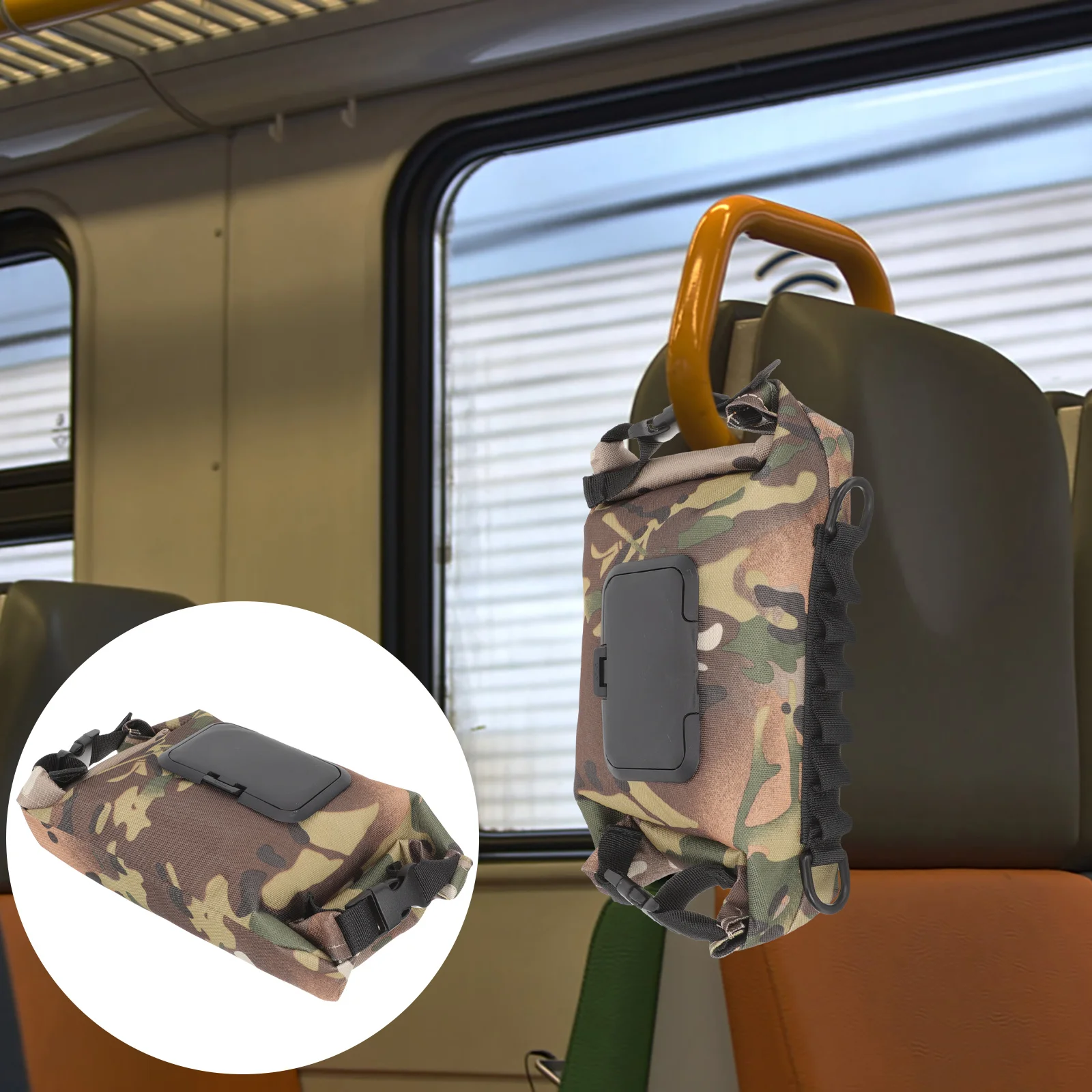 

Holder for Camping Napkin Bag Holders Wet Tissue Storage Toilet Paper Wipe Pouch Camouflage Canvas Outdoor