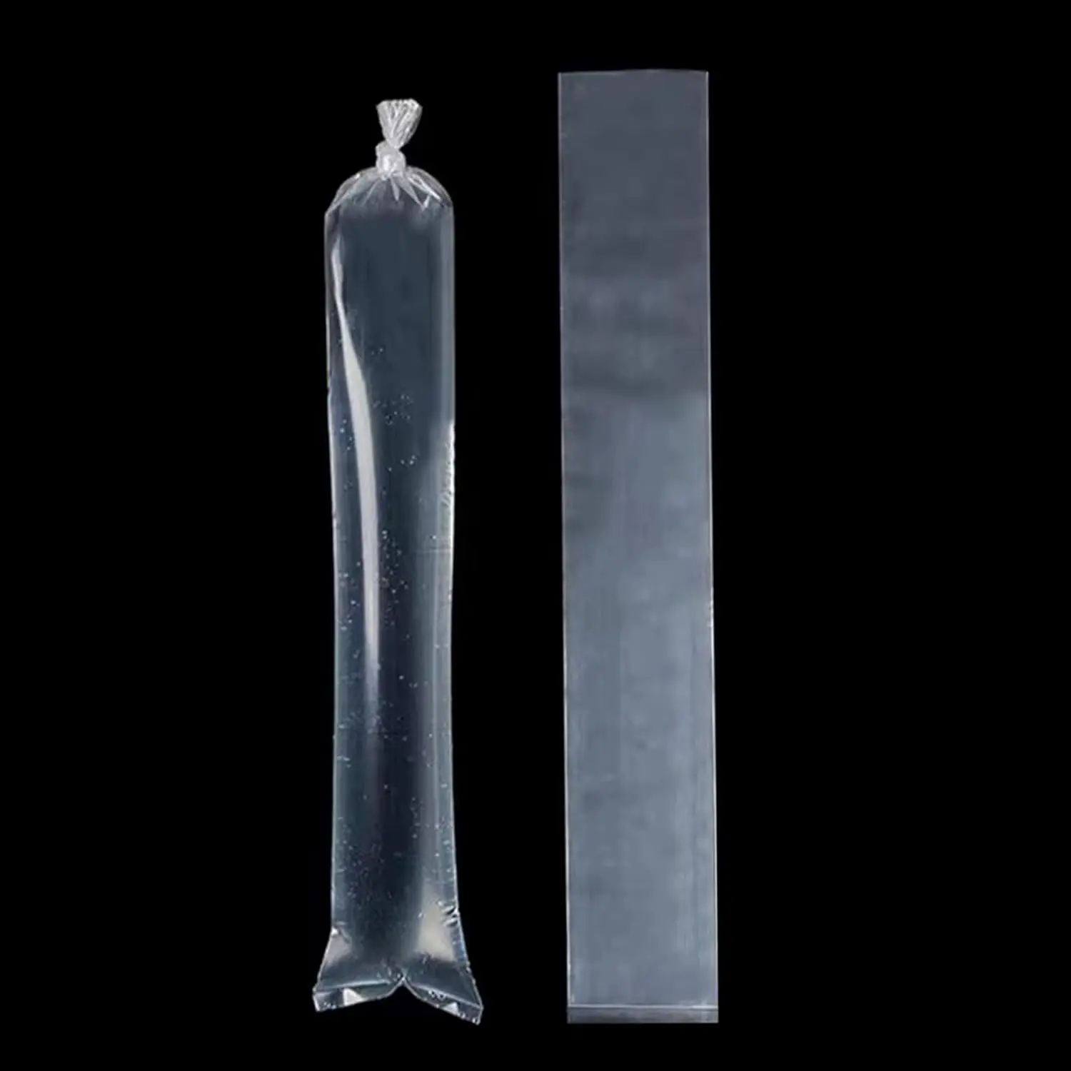 

50 Pack 4x40 Inch Plastic Poly Bags, 2 Mil Clear Flat Open Blueprint Storage for Large Narrow Items, Waterproof
