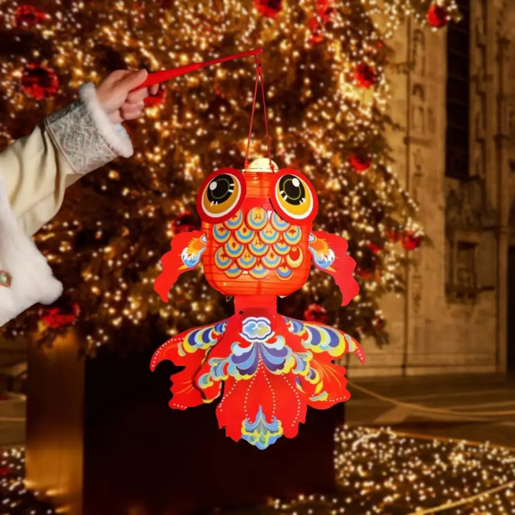 Linterna de pez dorado para fiestas Linterna temática china Linterna tradicional china Kit de bricolaje para el festival de primavera de mediados de otoño para el hogar