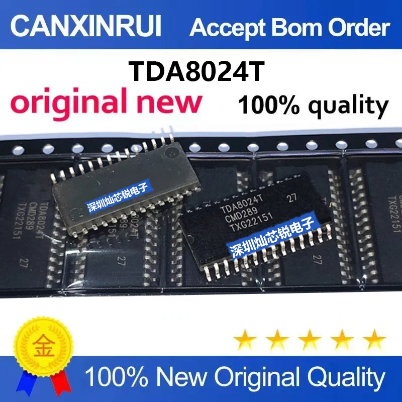 (5-100 Pieces) Brand New Original TDA8024T HT8024ARWZ ET8024T SMD SOP28 Interface Chip for Electronic Components Market