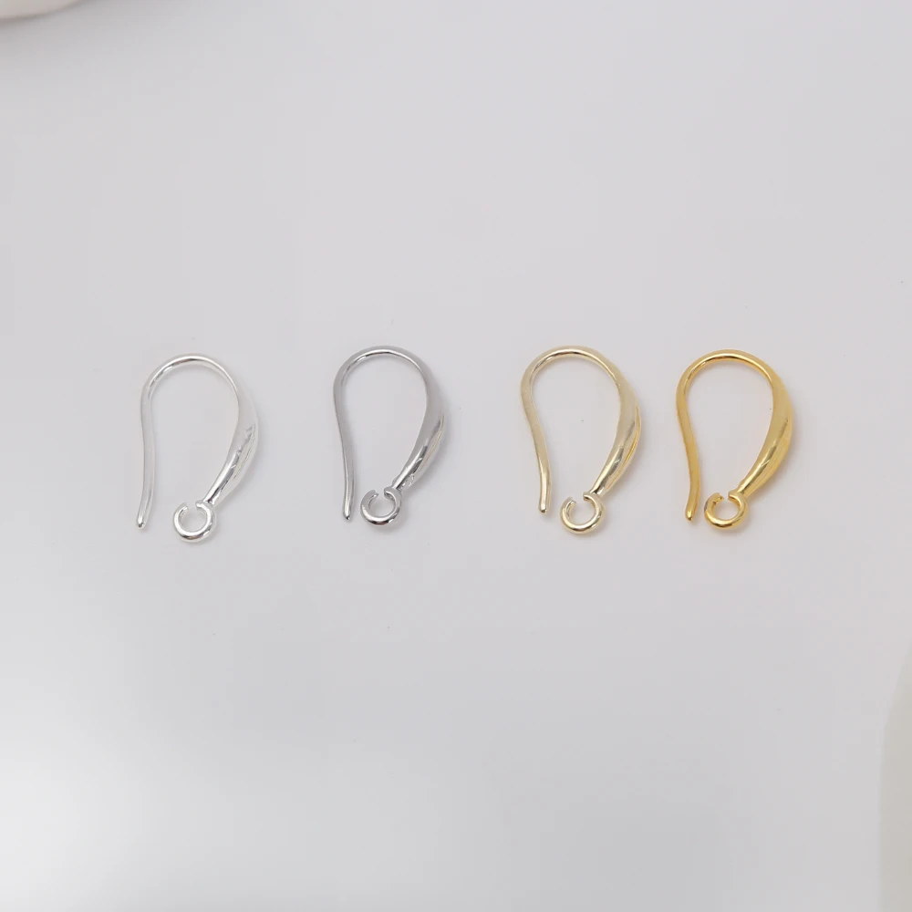 Brass Gold Plated 925 French Earring Hooks Earring Wire Connector With Loop For DIY Dangle Earrings Jewelry Making Accessories