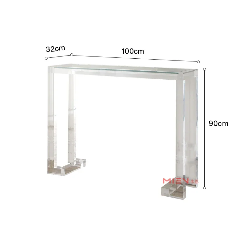 

Transparent acrylic table, transparent porch table, organic glass ultra narrow table, rectangular living room corridor entry